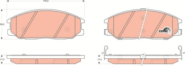 TRW GDB3297 - Kit pastiglie freno, Freno a disco autozon.pro