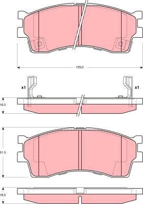 TRW GDB3245 - Kit pastiglie freno, Freno a disco autozon.pro