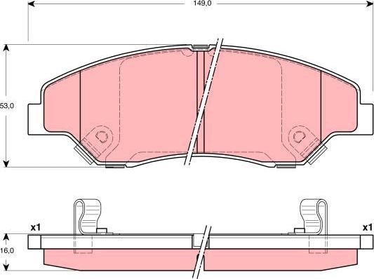 TRW GDB3241 - Kit pastiglie freno, Freno a disco autozon.pro