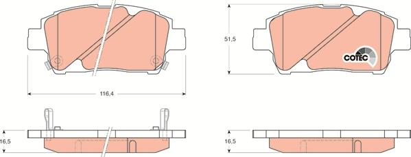 TRW GDB3242 - Kit pastiglie freno, Freno a disco autozon.pro