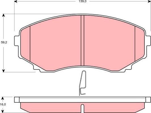 TRW GDB3255 - Kit pastiglie freno, Freno a disco autozon.pro