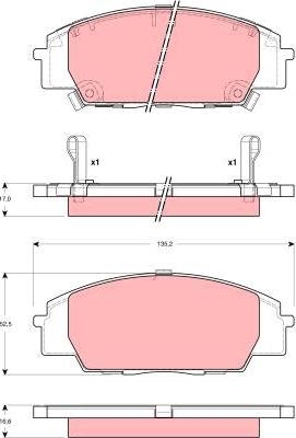 TRW GDB3250AT - Kit pastiglie freno, Freno a disco autozon.pro