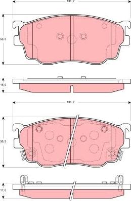 TRW GDB3253DT - Kit pastiglie freno, Freno a disco autozon.pro