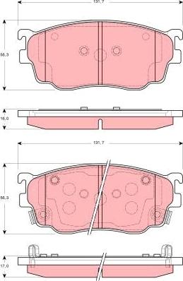 TRW GDB3253 - Kit pastiglie freno, Freno a disco autozon.pro