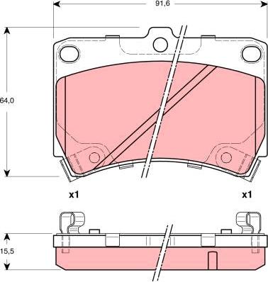 TRW GDB3262 - Kit pastiglie freno, Freno a disco autozon.pro