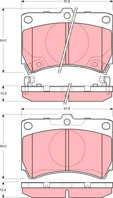 TRW GDB3206 - Kit pastiglie freno, Freno a disco autozon.pro