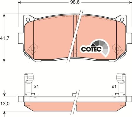 TRW GDB3203 - Kit pastiglie freno, Freno a disco autozon.pro