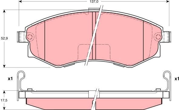 TRW GDB3211 - Kit pastiglie freno, Freno a disco autozon.pro