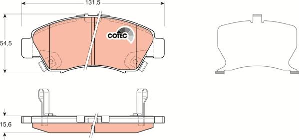 TRW GDB3212DT - Kit pastiglie freno, Freno a disco autozon.pro