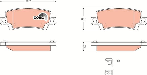 TRW GDB3289 - Kit pastiglie freno, Freno a disco autozon.pro