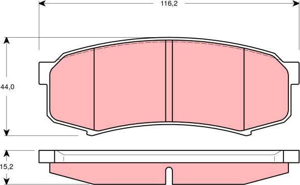 TRW GDB3280 - Kit pastiglie freno, Freno a disco autozon.pro