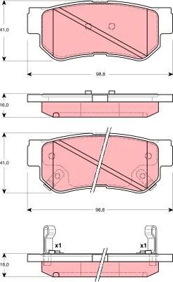 TRW GDB3282 - Kit pastiglie freno, Freno a disco autozon.pro