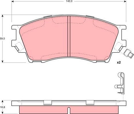 TRW GDB3230 - Kit pastiglie freno, Freno a disco autozon.pro