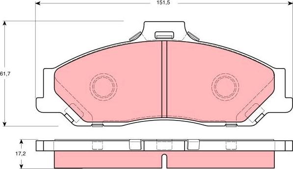 TRW GDB3238 - Kit pastiglie freno, Freno a disco autozon.pro