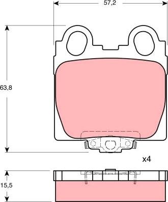 TRW GDB3233 - Kit pastiglie freno, Freno a disco autozon.pro