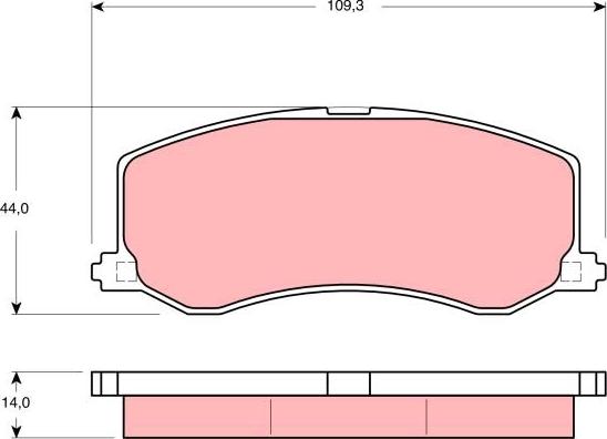 TRW GDB3237 - Kit pastiglie freno, Freno a disco autozon.pro