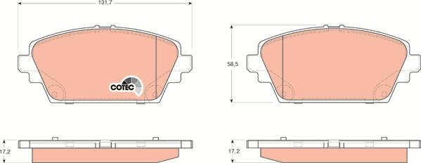 TRW GDB3227 - Kit pastiglie freno, Freno a disco autozon.pro