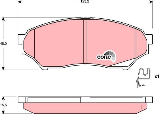 TRW GDB3270AT - Kit pastiglie freno, Freno a disco autozon.pro