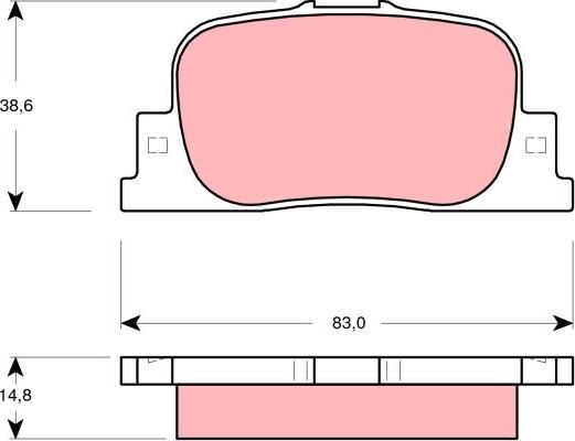 TRW GDB3278 - Kit pastiglie freno, Freno a disco autozon.pro