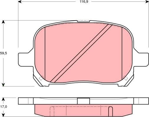 TRW GDB3277 - Kit pastiglie freno, Freno a disco autozon.pro