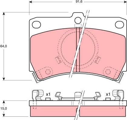 TRW GDB374 - Kit pastiglie freno, Freno a disco autozon.pro