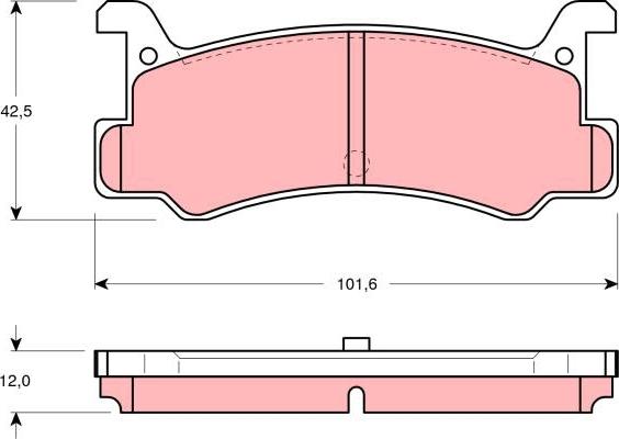 TRW GDB375AT - Kit pastiglie freno, Freno a disco autozon.pro