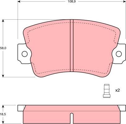 TRW GDB243 - Kit pastiglie freno, Freno a disco autozon.pro