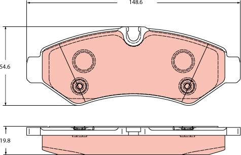 TRW GDB2422 - Kit pastiglie freno, Freno a disco autozon.pro