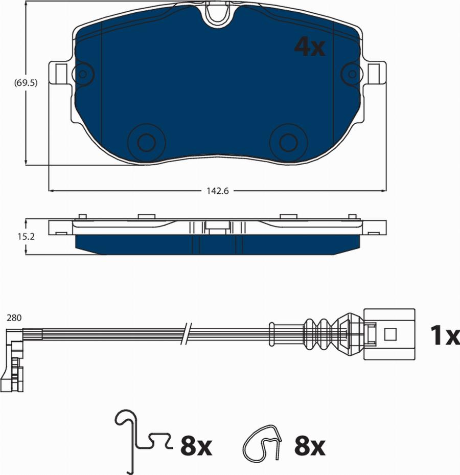 TRW GDB2548BTE - Kit pastiglie freno, Freno a disco autozon.pro