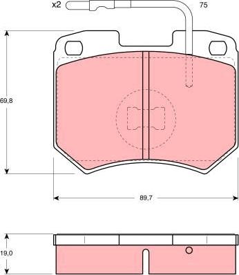 TRW GDB256 - Kit pastiglie freno, Freno a disco autozon.pro