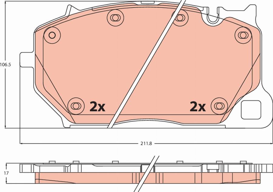 TRW GDB2508 - Kit pastiglie freno, Freno a disco autozon.pro