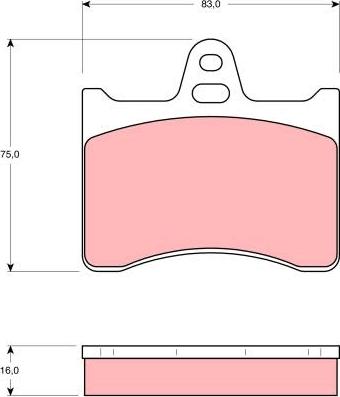 TRW GDB262 - Kit pastiglie freno, Freno a disco autozon.pro