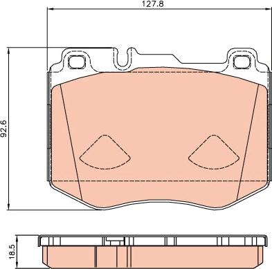 TRW GDB2081 - Kit pastiglie freno, Freno a disco autozon.pro