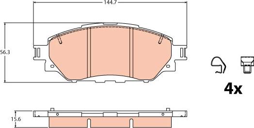 TRW GDB2196 - Kit pastiglie freno, Freno a disco autozon.pro