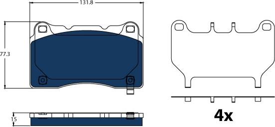 TRW GDB2198BTE - Kit pastiglie freno, Freno a disco autozon.pro