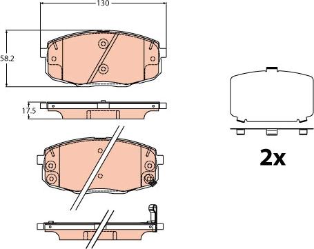 TRW GDB2192 - Kit pastiglie freno, Freno a disco autozon.pro