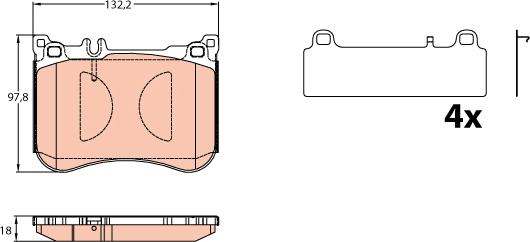 TRW GDB2144 - Kit pastiglie freno, Freno a disco autozon.pro