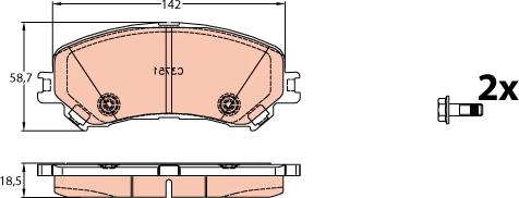 TRW GDB2152 - Kit pastiglie freno, Freno a disco autozon.pro