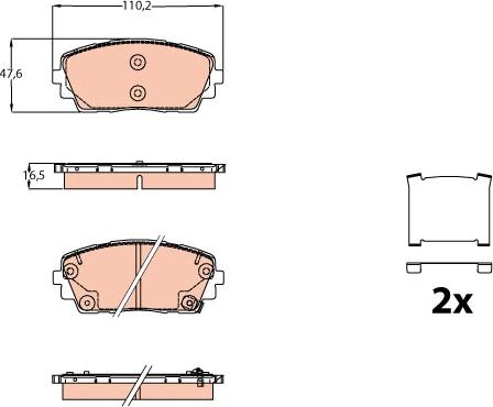 TRW GDB2160 - Kit pastiglie freno, Freno a disco autozon.pro