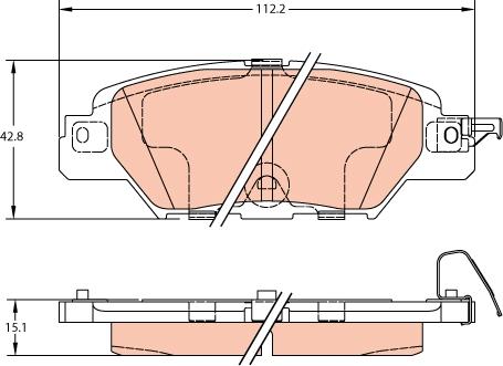 TRW GDB2163 - Kit pastiglie freno, Freno a disco autozon.pro