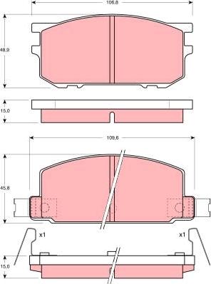 TRW GDB210 - Kit pastiglie freno, Freno a disco autozon.pro