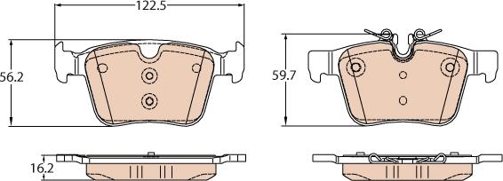 TRW GDB2110 - Kit pastiglie freno, Freno a disco autozon.pro