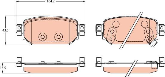 TRW GDB2172 - Kit pastiglie freno, Freno a disco autozon.pro