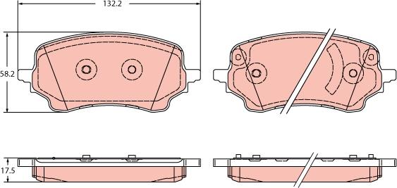 TRW GDB2346 - Kit pastiglie freno, Freno a disco autozon.pro