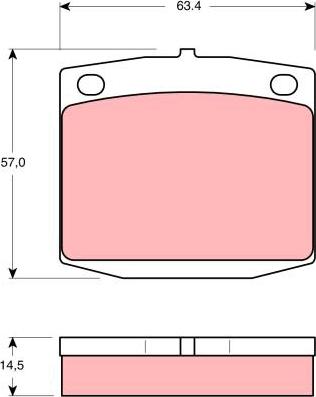 TRW GDB235 - Kit pastiglie freno, Freno a disco autozon.pro