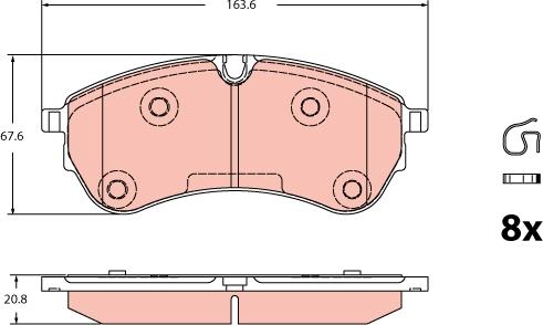 TRW GDB2362 - Kit pastiglie freno, Freno a disco autozon.pro