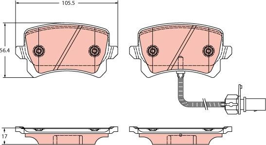 TRW GDB2389 - Kit pastiglie freno, Freno a disco autozon.pro