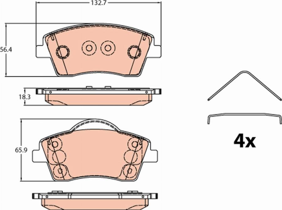 TRW GDB2323 - Kit pastiglie freno, Freno a disco autozon.pro