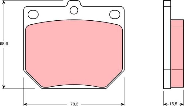 TRW GDB232 - Kit pastiglie freno, Freno a disco autozon.pro