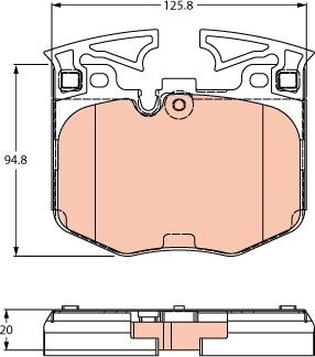 TRW GDB2260 - Kit pastiglie freno, Freno a disco autozon.pro